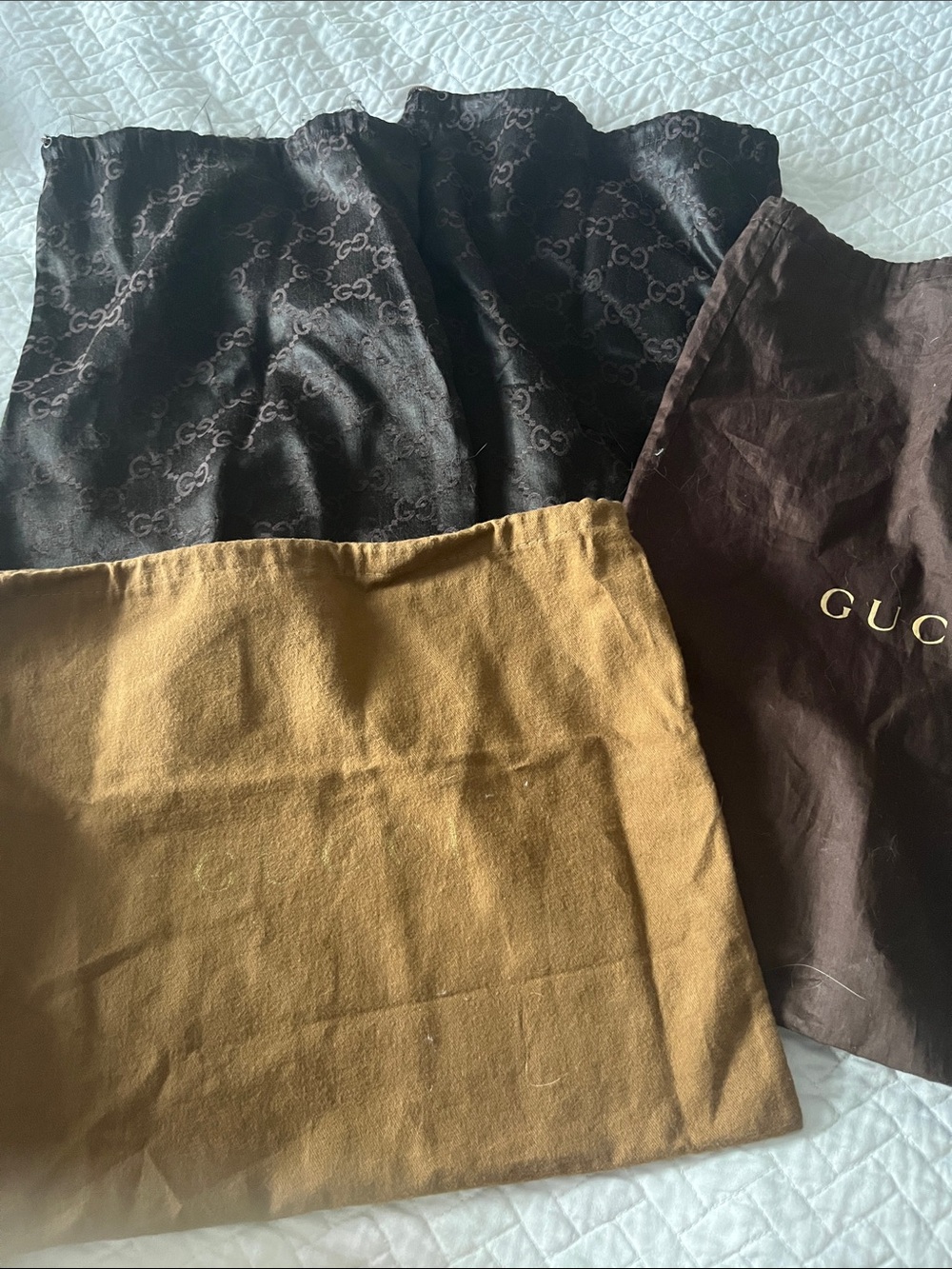Gucci Brown GG 4 dust bags